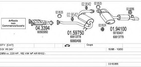 MTS C010356009183 Exhaust System